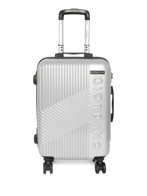 

GIORDANO Unisex Silver-Toned Textured Hard Cabin Trolley Bag