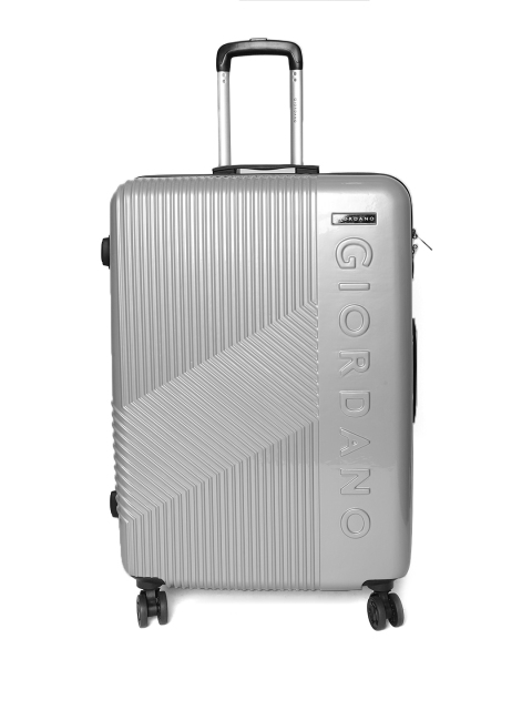 

GIORDANO Unisex Silver-Toned Textured Trolley Bag