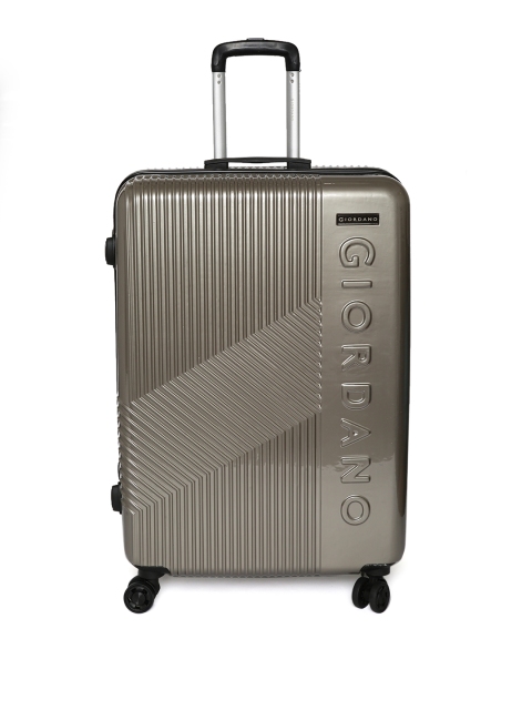 

GIORDANO Unisex Brown Textured Hard Medium Hard Trolley Suitcase