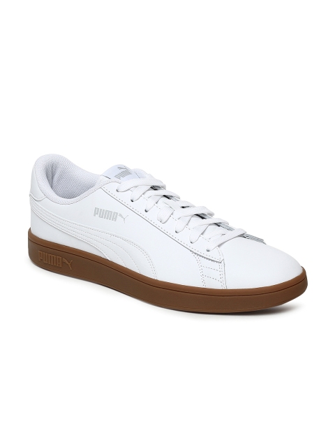 

Puma Unisex White Smash v2 L Leather Sneakers