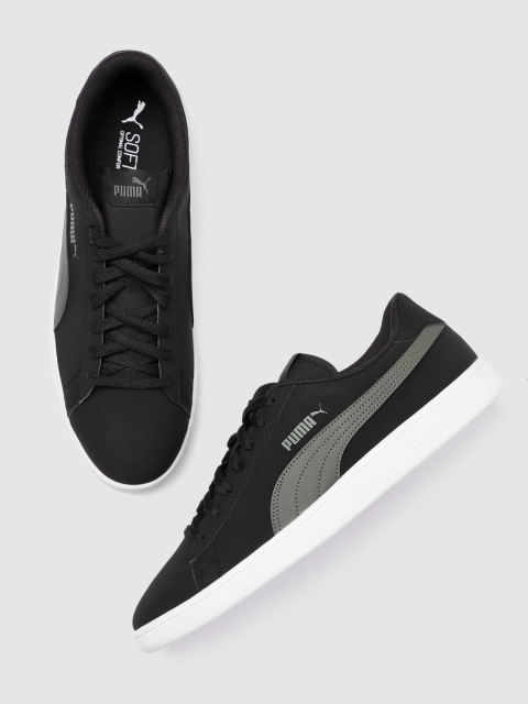 

Puma Unisex Black Smash v2 Nubuck Sneakers