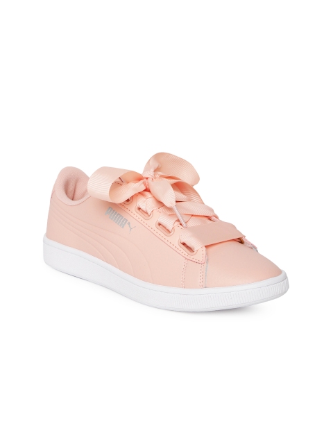 

Puma Women Peach-Coloured Vikky v2 Ribbon Core Sneakers