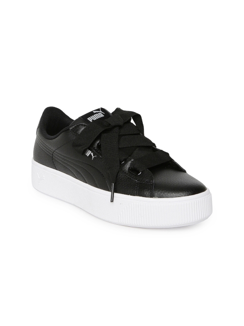 

Puma Women Black Vikky Stacked Ribbon Core Sneakers