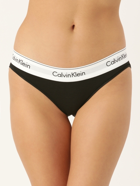

Calvin Klein Underwear Women Black Solid Bikini Briefs F3787AD001