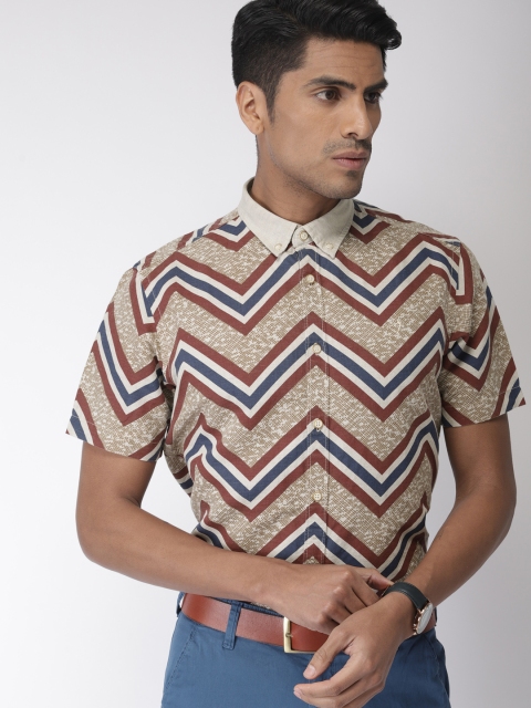 

Indian Terrain Men Multicoloured Slim Fit Printed Casual Shirt, Multi