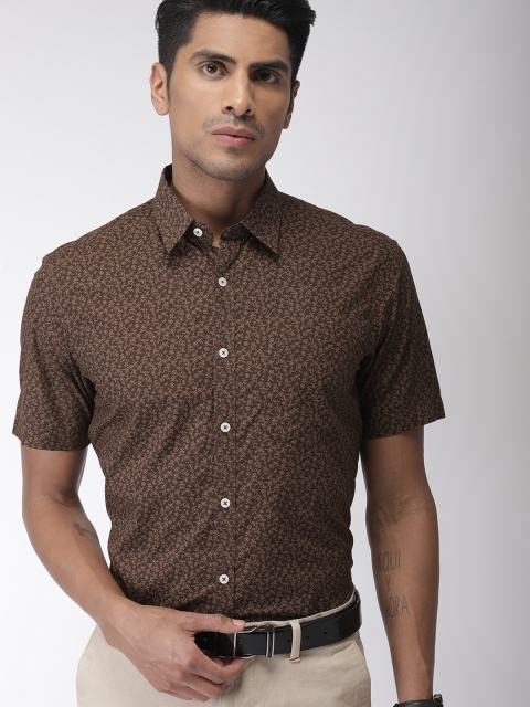 

Indian Terrain Men Brown Slim Fit Printed Casual Shirt