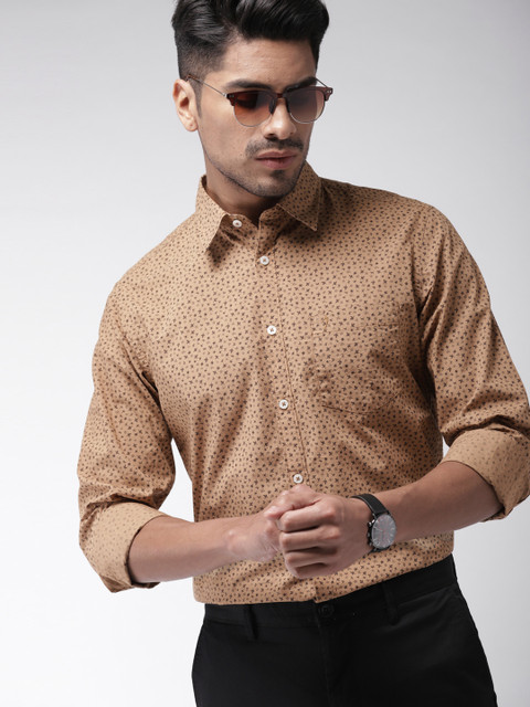 

Indian Terrain Men Brown Slim Fit Printed Casual Shirt