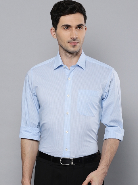 

Louis Philippe Men Blue & White Slim Fit Checked Formal Shirt