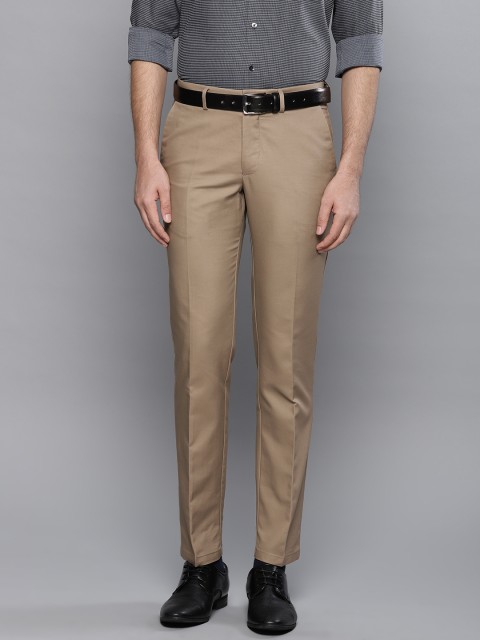

Louis Philippe Men Khaki Slim Fit Solid Regular Trousers