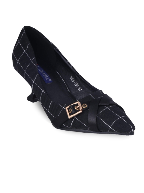

MSC Women Black Printed Pumps