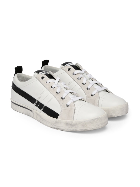 

DIESEL Men White D-VELOWS Leather Sneakers