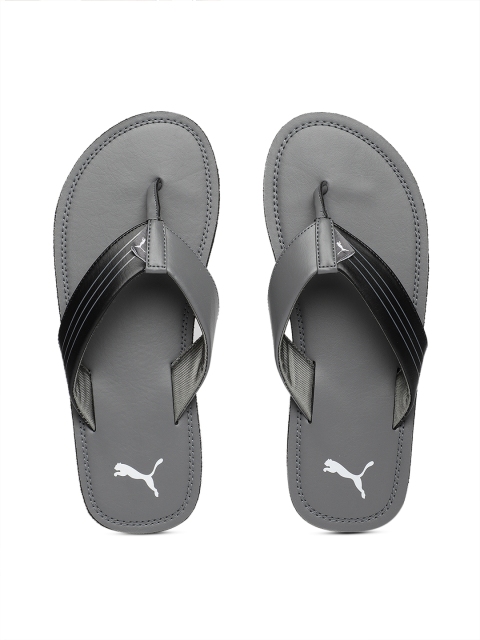 

Puma Men Grey Solid Wink Duo IDP Thong Flip-Flops