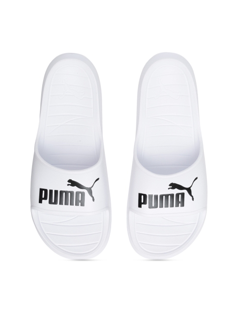 

Puma Unisex White Printed Divecat v2 Sliders