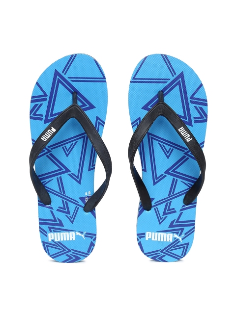 

Puma Men Black & Blue Printed Thong Flip-Flops