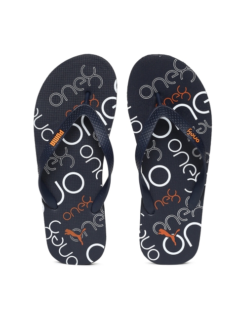 

Puma Unisex Navy Blue & White Printed Thong Flip-Flops