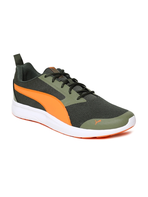 

Puma Unisex Olive Green & Orange Breakout IDP Running Shoes