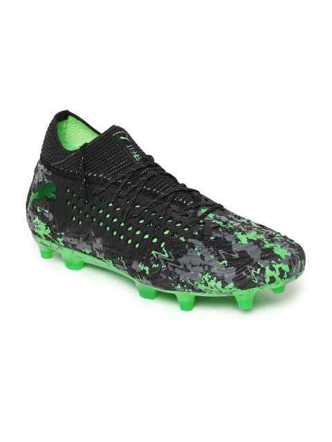 

Puma Men Black & Green Future 19.1 NETFIT FG/AG Football Shoes