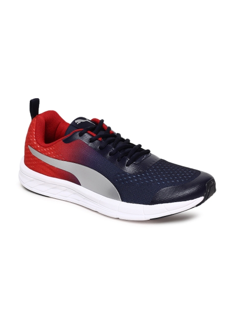 

Puma Men Navy Blue Red Feral Runner Running Shoes