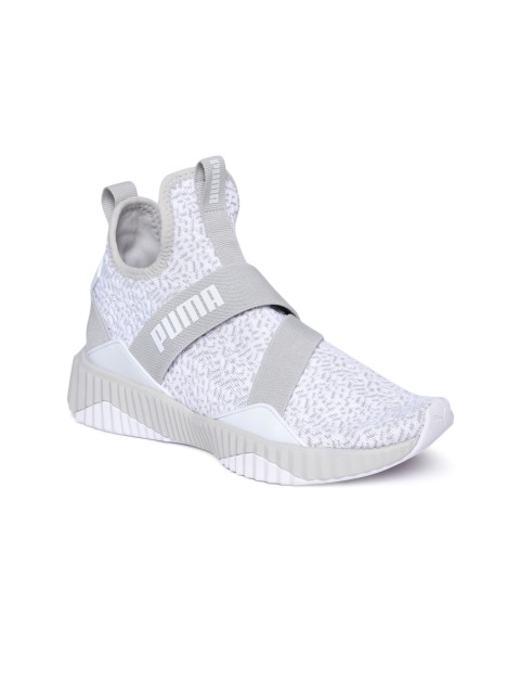 

Puma Women White & Grey Defy Mid Training Shoes