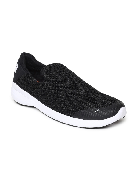 

Puma Women Black Stride evo slip on IDP Slip-On Sneakers