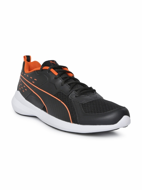 

Puma Men Black Solid Pacer X Graphicster IDP Running Shoes