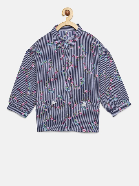 

Lee Cooper Girls Blue Regular Fit Printed Casual Shirt