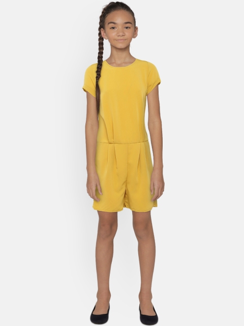 

Lee Cooper Mustard Yellow Solid Playsuit