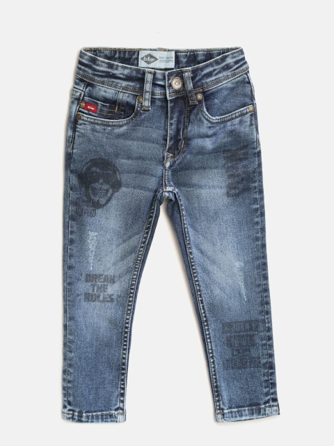 

Lee Cooper Boys Blue Skinny Fit Mid-Rise Mildly Distressed Stretchable Jeans