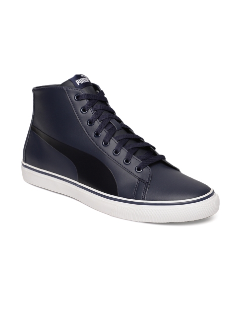 

Puma Men Navy Blue Carve Mid SL IDP Sneakers