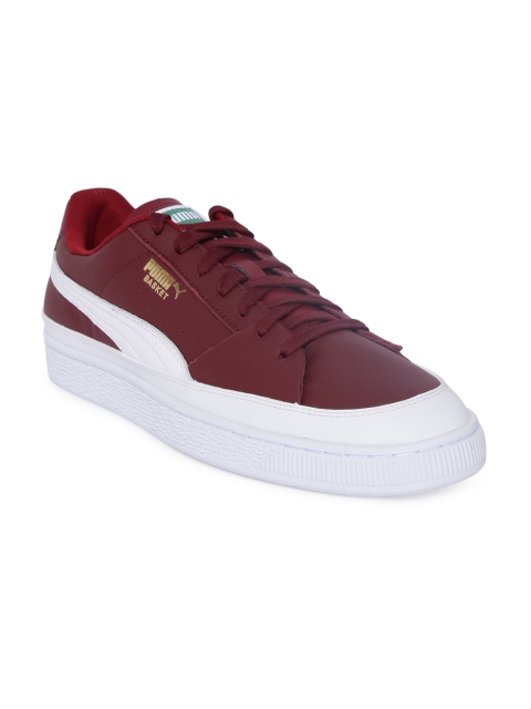 

Puma Unisex Maroon Basket Skate Sneakers