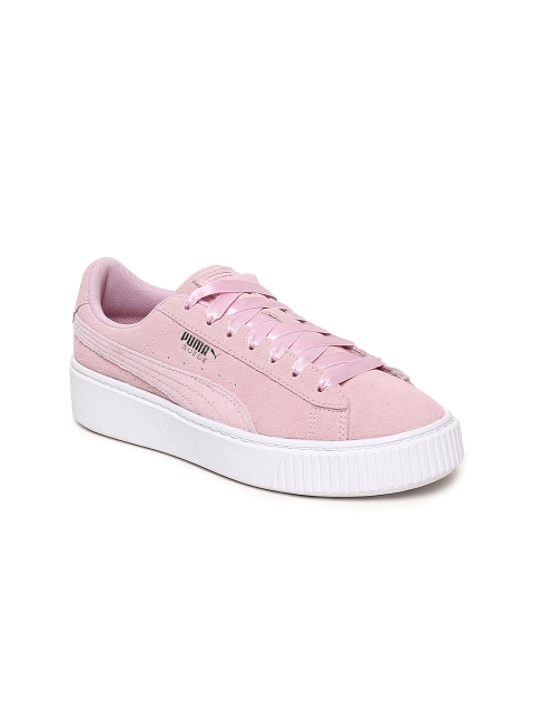 

Puma Women Pink Platform Galaxy Suede Sneakers