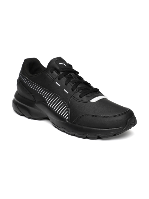 

Puma Men Black Future Runner Leather Sneakers