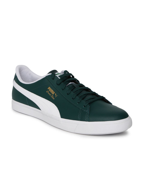 

Puma Kids Unisex Green Court Star Vulc FS Leather Sneakers