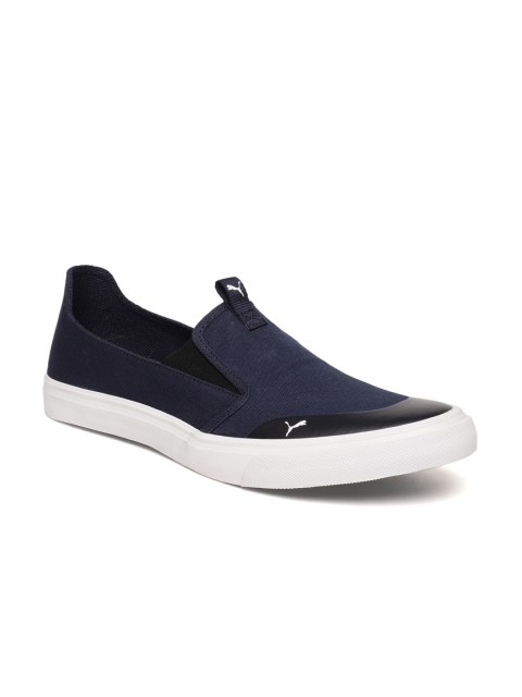 

Puma Men Navy Blue Lazy Knit IDP Slip-On Sneakers