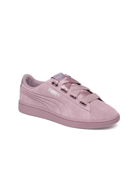 

Puma Women Purple Vikky v2 Ribbon Suede Sneakers