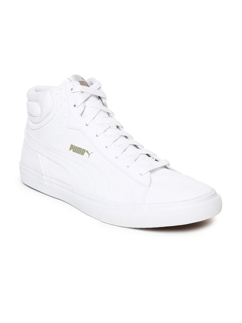 

Puma Men White Solid Hip Hop Mid Perf IDP Mid-Top Sneakers