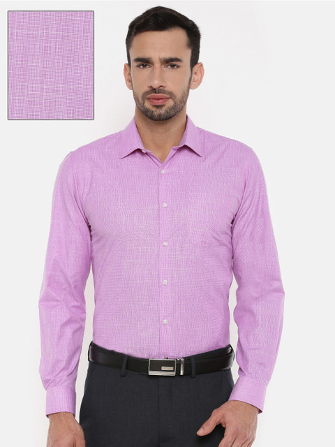 

Peter England Men Purple Slim Fit Printed Formal Shirt