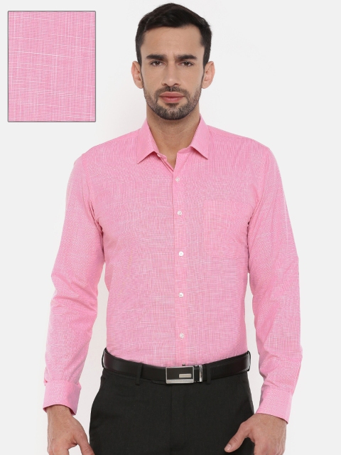 

Peter England Men Pink Slim Fit Self-Design Formal Shirt