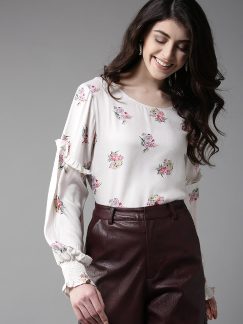 

Moda Rapido Women White Printed Top