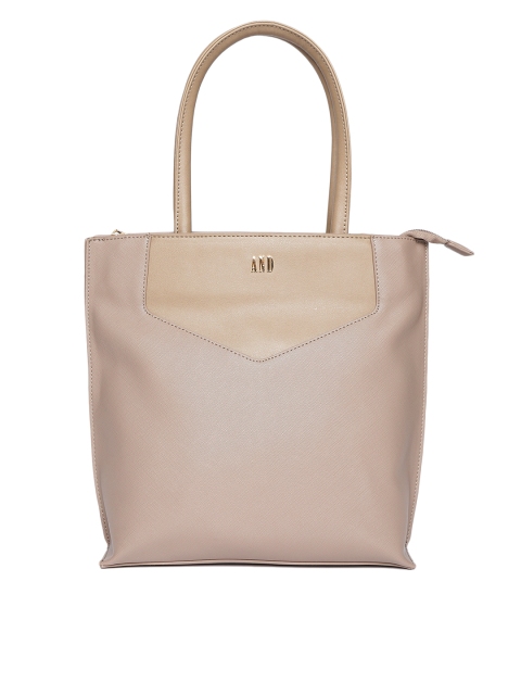

AND Beige Solid Shoulder Bag
