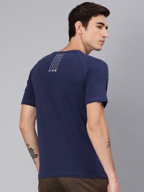 

HRX by Hrithik Roshan Men Navy Blue Solid T-shirt