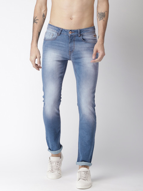 

Flying Machine Men Blue Michael Slim Fit Mid-Rise Clean Look Stretchable Jeans