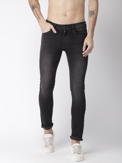 

Flying Machine Men Black Jackson Skinny Fit Low-Rise Clean Look Stretchable Jeans