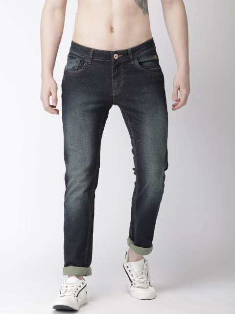 

Flying Machine Men Blue Michael Slim Tapered Fit Mid-Rise Clean Look Stretchable Jeans