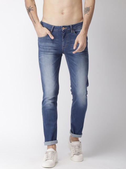 

Flying Machine Men Blue Michael Slim Tapered Fit Mid-Rise Clean Look Stretchable Jeans