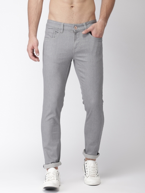 

Flying Machine Men Grey Michael Slim Tapered Fit Mid-Rise Clean Look Stretchable Jeans