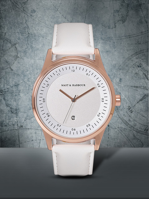 

Mast & Harbour Unisex SIlver-Toned Analogue Watch MFB-PN-SNT-G28