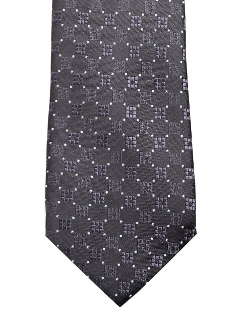 

Peter England Black Woven Design Broad Tie
