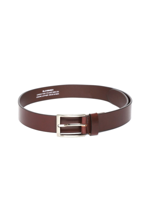 

Peter England Men Brown Leather Solid Belt