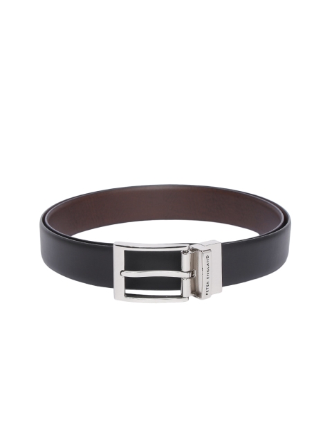 

Peter England Men Black Solid Belt